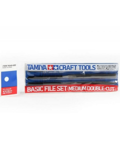 Vijlenset Basic Medium Double Cut, 3 stuks Tamiya 74046