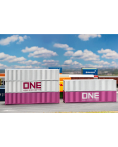 H0 Set 40' containers ONE, 5 stuks Faller 182152