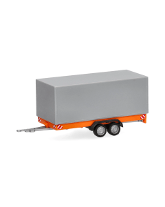H0 tandem tarpaulin trailer for trucks Herpa 55468