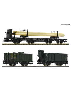 N K.Bay.Sts.B. Set Goederenwagens, 3-delig Fleischmann 6660061