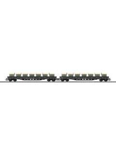 H0 DB Lageboordwagen Set Awilog Trix 24111