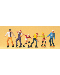 H0 Rolschaatsers en Skateboarders Preiser 10074