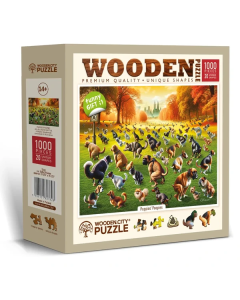 Houten Legpuzzel - Puppies Poopies Wooden City NB0817XL