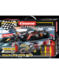 143 GO!!! Startset F1 Formula Free Racing (wireless) - Red Bull Max Verstappen en Ferrari Carlos Sainz Carrera 62581