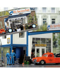 H0 Set bandenhandel met sleepwagen Busch 1062
