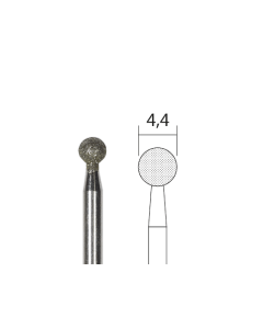 Diamant slijpstift: Bolvormig, Ø 4,4 mm, 2 stuks Proxxon 28226