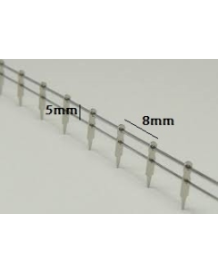 Railing Vernikkeld (metaal) 8 mm / 5 mm, 10 stuks Aeronaut 560205