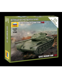 1/100 Soviet T-44 Medium Tank, snap fit "Art of Tactic" Zvezda 6238