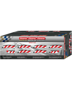 132/24 Slipstrook Binnenrand Kuipbocht R2 30°, 6 stuks + 2 eindstukken Carrera 20594