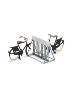 N Fietsenrek met 2 fietsen (ready made) Artitec 316056