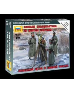 1/72 German Headquarters in Winter Uniform WWII, snap fit "Art of Tactic" Zvezda 6232