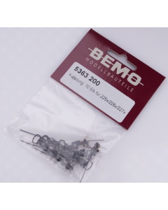 H0m Koppeling voor 225x, 226x, 227x, 10 stuks - Bemo 5363 200 Bemo 5363200