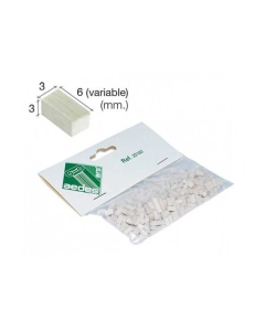 Baksteentjes (6 x 3 x 3 mm) wit, 500 stuks Aedes Ars 22183
