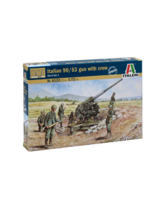 1/72 Italian 90/53 Gun with Crew, WWII Italeri 6122