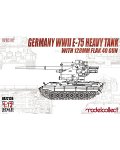 1/72 German WWII E-75 Heavy Tank with 12,8mm Modelcollect 72136