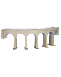 N/Z Albulaviaduct met ijsbrekersfundering, gebogen, enkelsporig Kibri 37665