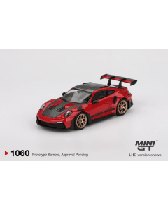 1/64 Porsche 911 (992) GT3 RS Weissach Package Guards Red MiniGT 1060BL