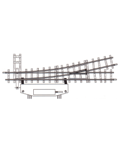 Bemo 4007000 H0e Elektrische Wissel Links, 12° 147mm R 515 - 4007 000