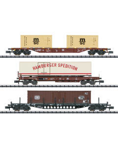 N Containerwagen-Set met containers Trix 18702