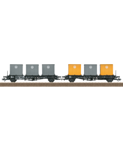 H0 DB Dubbele Containertransportwagen "Laabs" (VW Volkswagen) Trix 24161