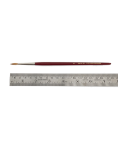 Penseel rond, maat 4, roodmarter, houten steel Zahn-Pinsel 003104