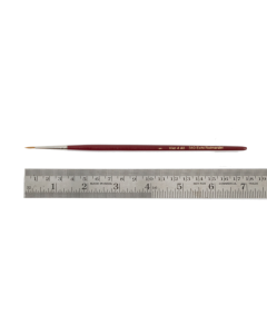 Penseel rond, maat 1, roodmarter, houten steel Zahn-Pinsel 003101