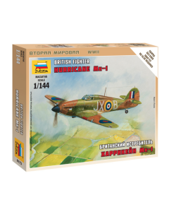 1/144 British Hurricane Mk-1 Fighter, snap fit "Art of Tactic" Zvezda 6173