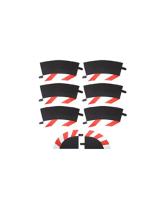 132/24 Slipstrook Binnenrand R2 30°, 6 stuks + 2 eindstukken Carrera 20591