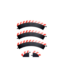 132/24 Slipstrook Buitenrand Bocht R1 60°, 3 stuks + 2 eindstukken Carrera 20561