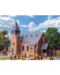 H0 Kerk met muur uit het Westerwald Kibri 39766