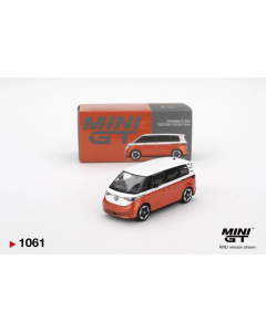 1/64 Volkswagen ID Buzz, Candy White/Energetic Orange MiniGT 01061