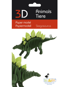 3D-model, stegosaurus, lasergesneden speciaal bewerkt karton Fridolin 11798