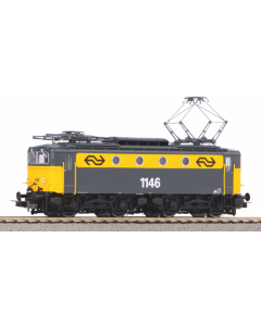 OUTLET - H0 AC (3-rail) NS Elektrische locomotief Rh 1100 grijs Geel NS tijdperk IV, digitaal (PluX22) sound Piko 51379