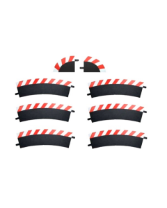 132/24 Slipstrook Buitenrand Bocht R2 30°, 6 stuks + 2 eindstukken Carrera 20562