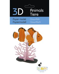 3D-model, anemoonvis, lasergesneden speciaal bewerkt karton Fridolin 11734