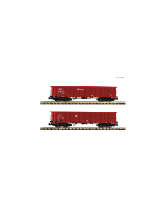 N DB AG Set open goederenwagens Eanos-x 055 2-dlg. Fleischmann 830251