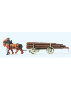 H0 Langhoutwagen Preiser 30465