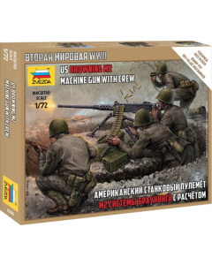 1/72 US Browning Machine Gun w/Crew Zvezda 6286