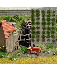H0 Plukjes gras met stenen, zomer Busch 3552