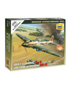 1/144 Soviet Stormovik Ilyushin "IL-2" (1941), snap fit "Art of Tactic" Zvezda 6125