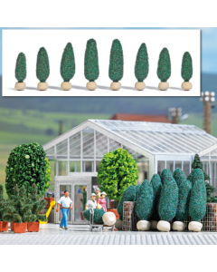 H0 Bomen met wortelzakken, 8 stuks Busch 1275