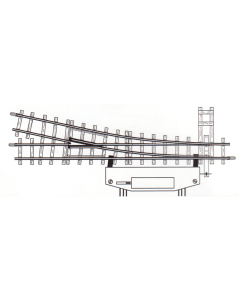 Bemo 4006000 H0e Elektrische Wissel Rechts, 12° 147mm R 515 - 4006 000