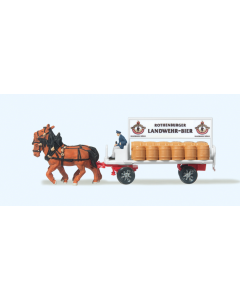 N Bierwagen met paarden Preiser 79478