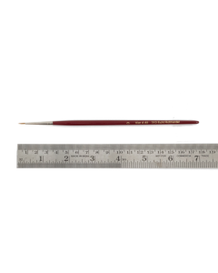 Penseel rond, maat 0, roodmarter, houten steel Zahn-Pinsel 003100