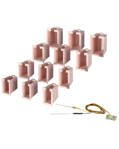 Huisverlichting startset met 12 houders in 4 maten en 1 LED wit Viessmann 6005