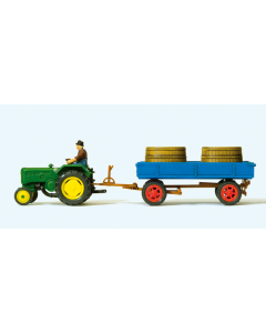 H0 Tracktor Lanz D 2416 met aanhanger Preiser 17943