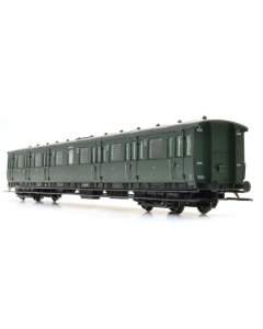 H0 NS C12c C6436, groen, grijs dak, 2e klasseborden hoog, 1947 - Artitec 20.254.05 Artitec 2025405