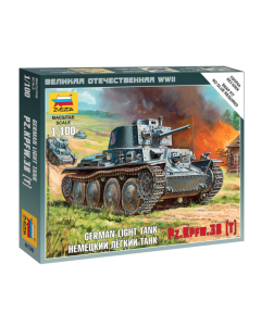 1/100 German Pz.Kpfw.38 Light Tank, snap fit "Art of Tactic" Zvezda 6130