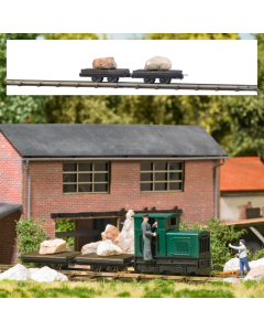 H0f Transportwagens met keien, 2 stuks Busch 12235