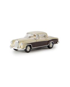 H0 MB  220  S  Coupe,  elfenbein/bra Brekina 13506